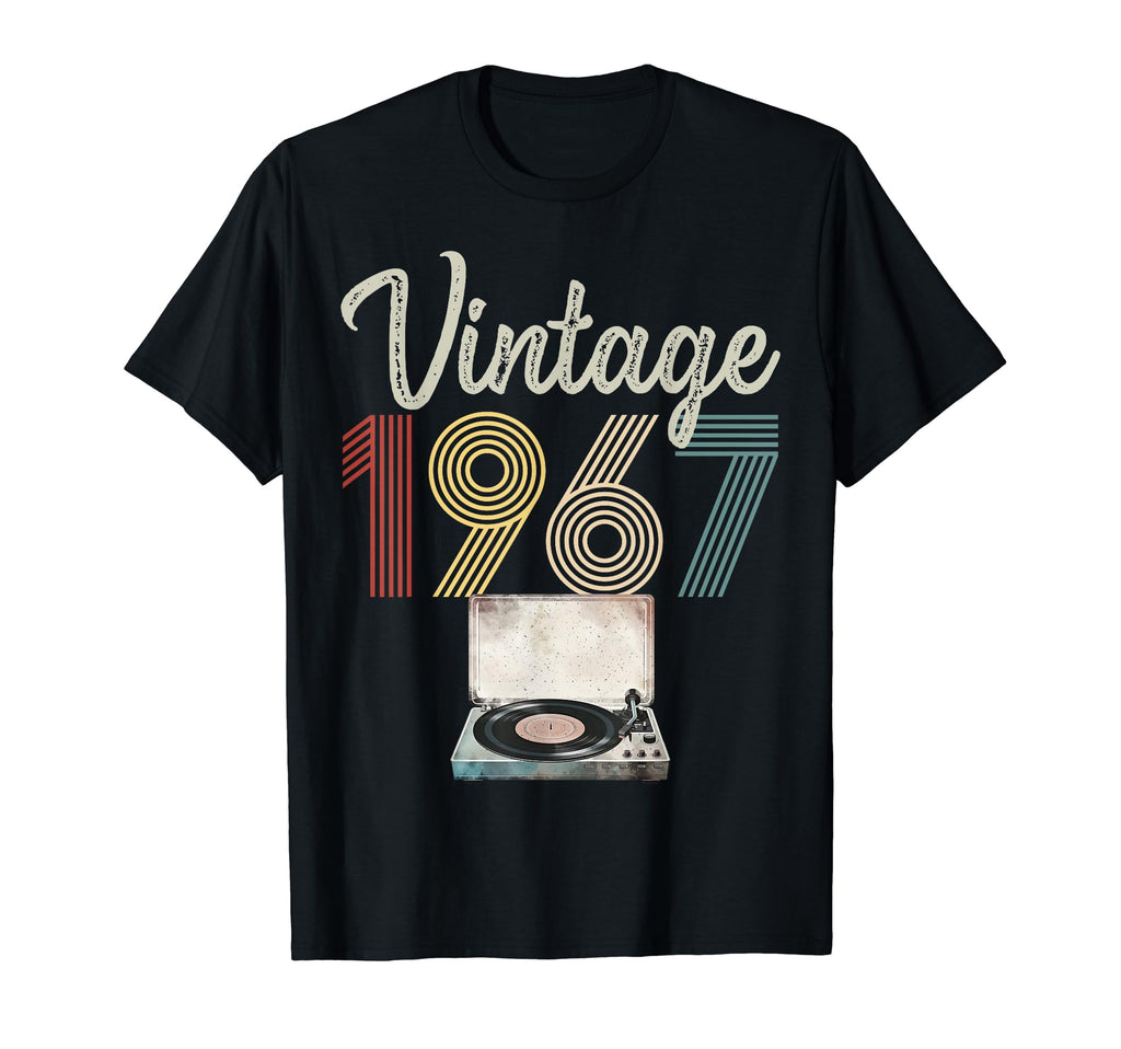1967 Born 1967 Vinyl Record Player T-Shirt - Aesthetic Graphic Unisex - T-Shirt, Sweatshirt, Hoodie