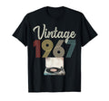 1967 Born 1967 Vinyl Record Player T-Shirt - Aesthetic Graphic Unisex - T-Shirt, Sweatshirt, Hoodie