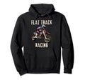 Flat Track Motorcycle Racing American Hoodie - Minimalist Print for Adults - T-Shirt, Sweatshirt, Hoodie
