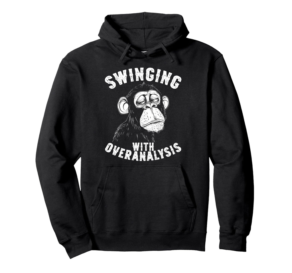 Monkey Overthinkers And Mental Hoodie - Minimalist Print for Adults - T-Shirt, Sweatshirt, Hoodie
