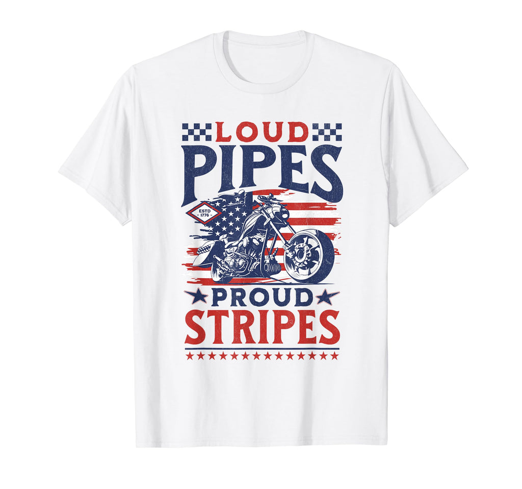 Patriotic Old Biker Motorcycle T-Shirt - Minimalist Print Men Women - T-Shirt, Sweatshirt, Hoodie