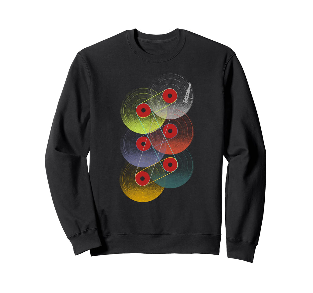 Nonstop Vinyl Vinyl Record Record Sweatshirt - Unique Graphic Unisex - T-Shirt, Sweatshirt, Hoodie