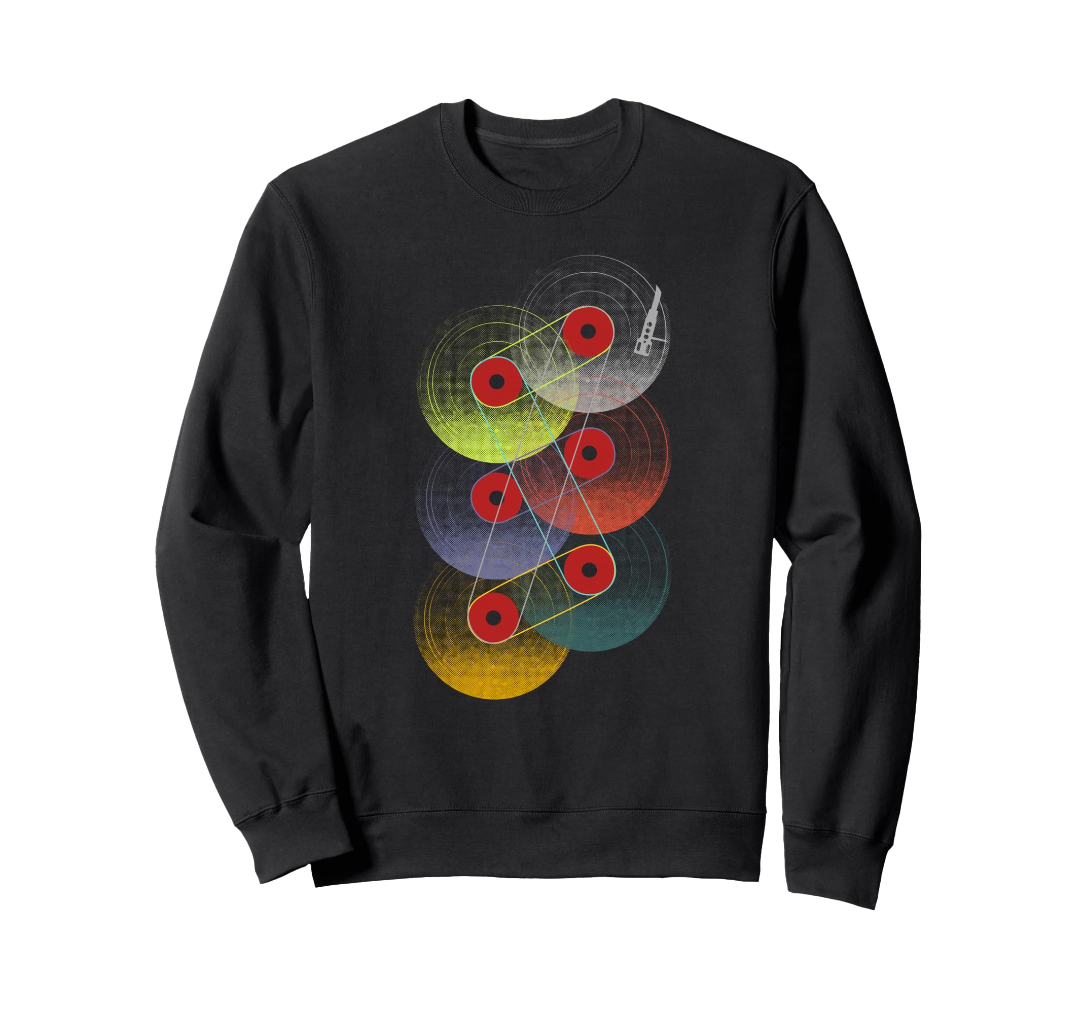 Nonstop Vinyl Vinyl Record Record Sweatshirt - Unique Graphic Unisex - T-Shirt, Sweatshirt, Hoodie