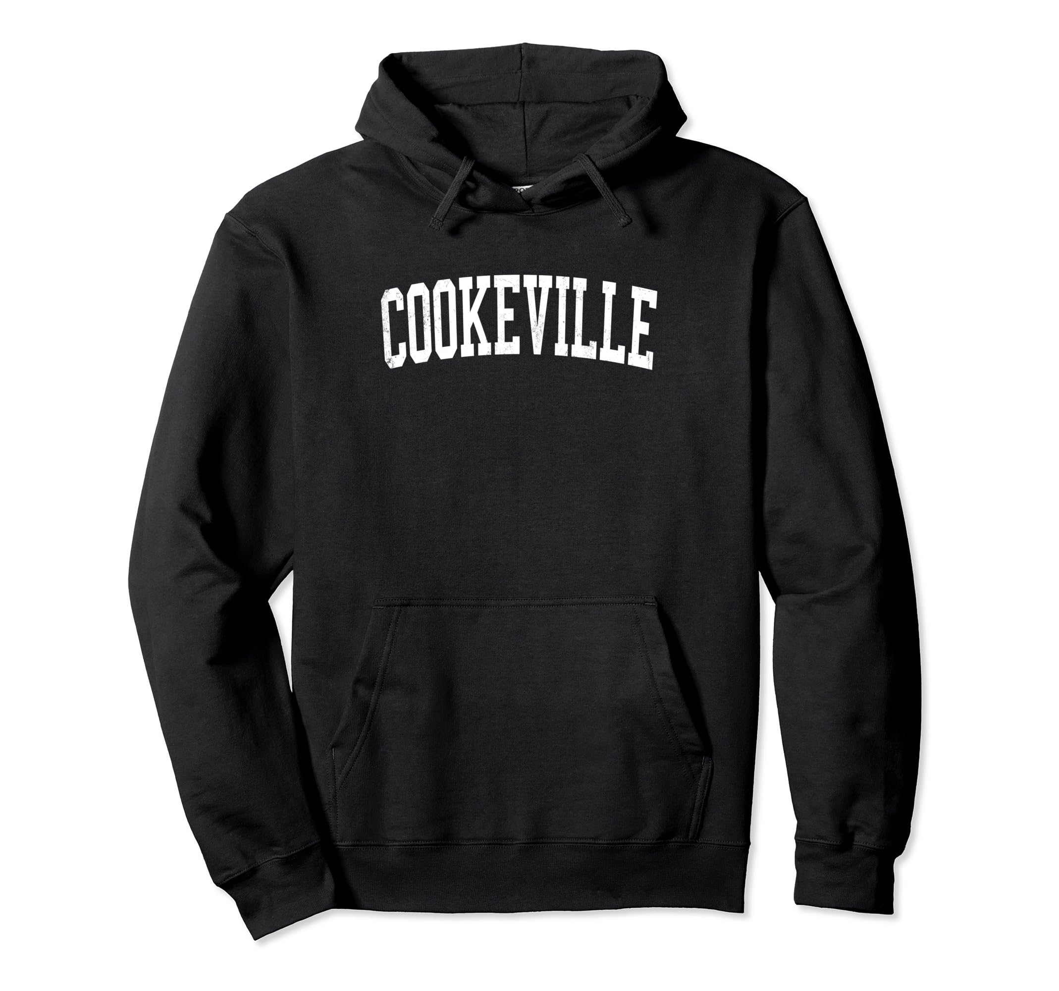 Cookeville Tn Distressed White Varsity Hoodie - Custom Art Print Men Women - T-Shirt, Sweatshirt, Hoodie