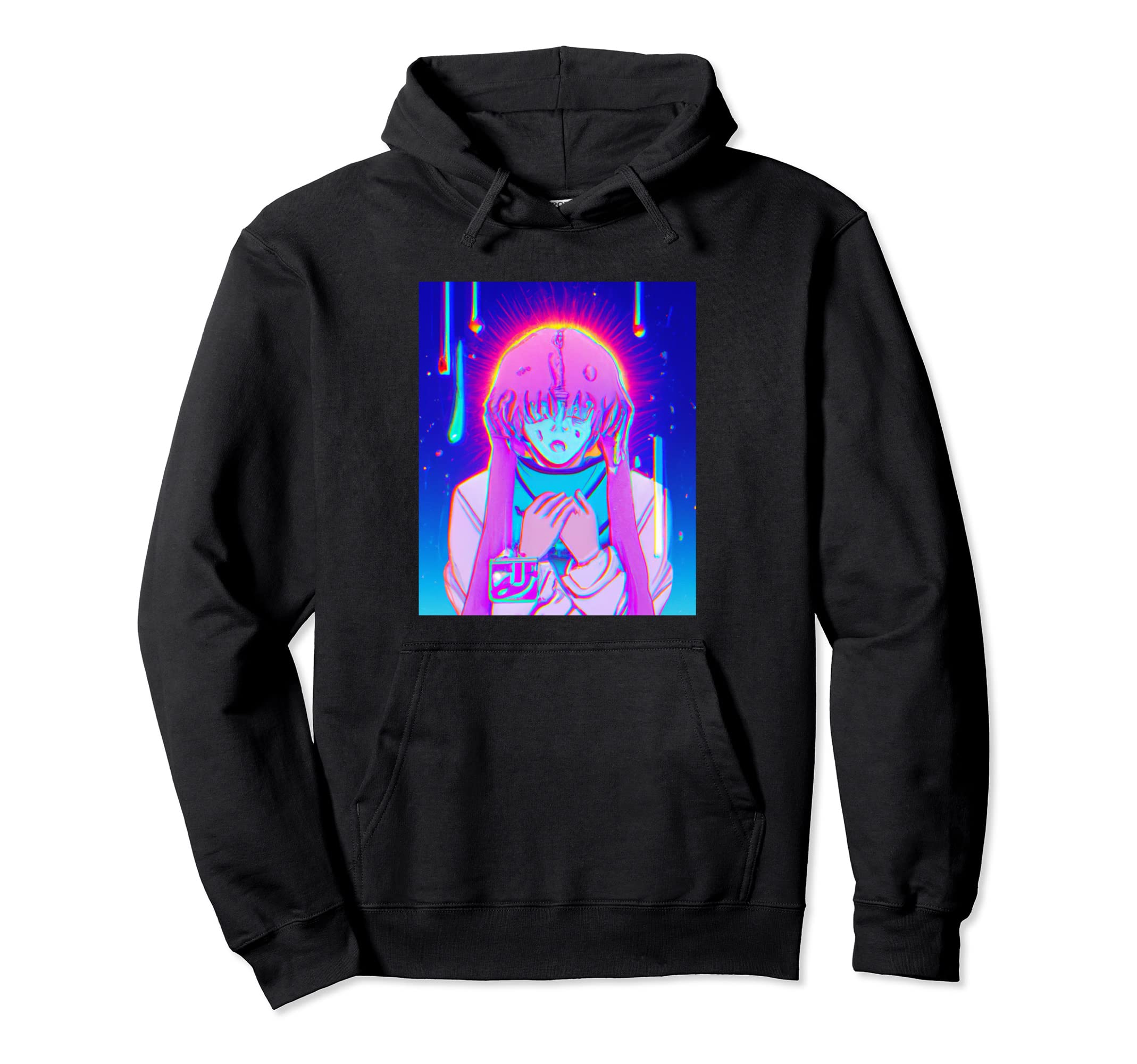 Pastel Aesthetic Anime Synthwave Sad Hoodie - Aesthetic Graphic for Adults - T-Shirt, Sweatshirt, Hoodie