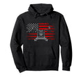 American Flag Motorcycle Motorcycle Hoodie - Minimalist Print for Adults - T-Shirt, Sweatshirt, Hoodie