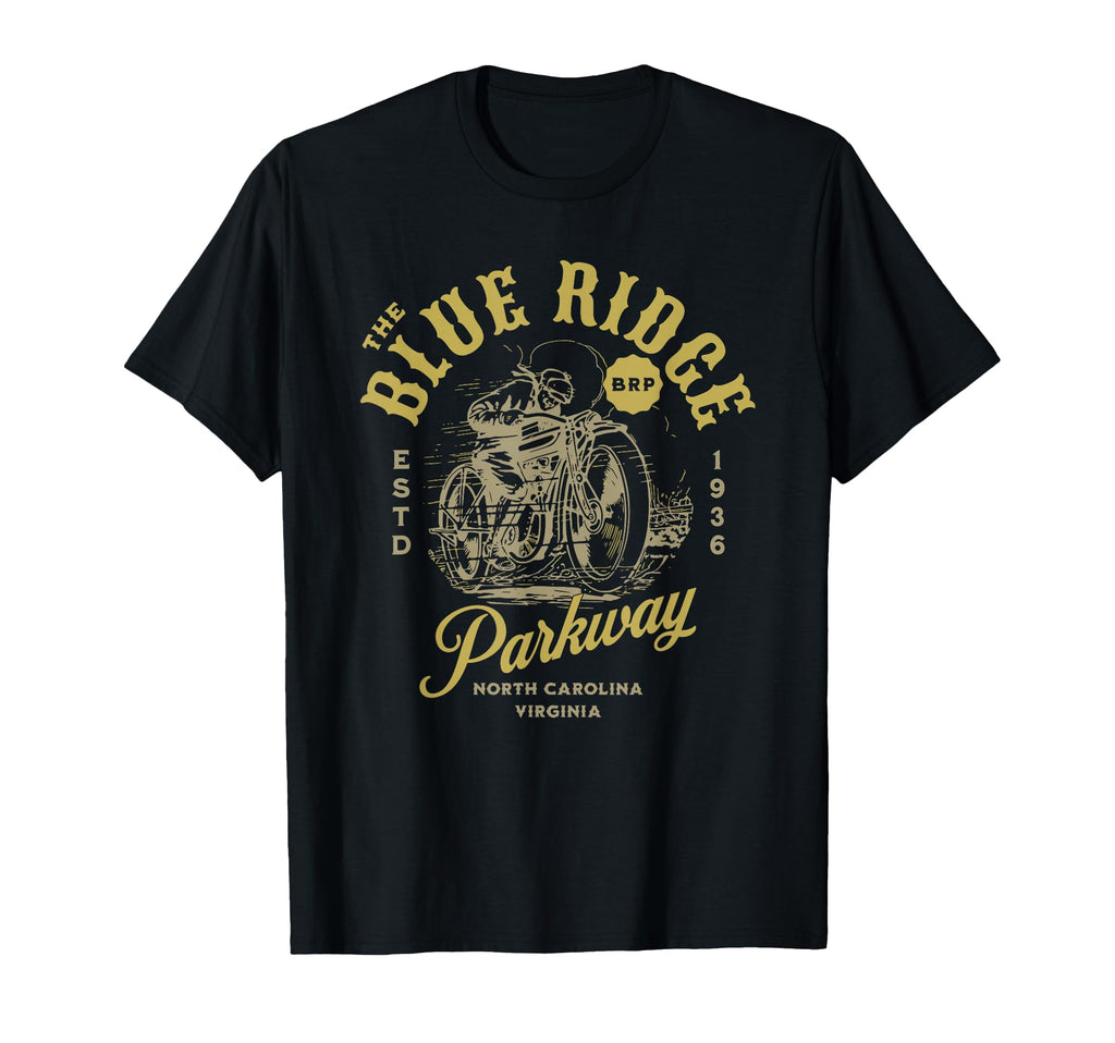 Blue Ridge Parkway Motorcycle T-Shirt - Custom Art Print Men Women - T-Shirt, Sweatshirt, Hoodie