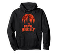 Devil Herself Occult Dark Feminine Hoodie - Trendy Graphic Men Women - T-Shirt, Sweatshirt, Hoodie