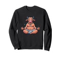 Meditation Bull Yoga Pose Relaxing Sweatshirt - Custom Art Print Men Women - T-Shirt, Sweatshirt, Hoodie