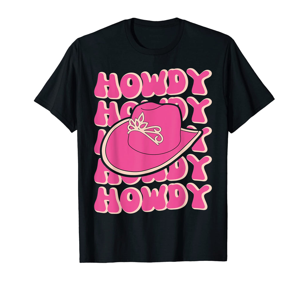 Rodeo White Howdy Western Cowboy Hat T-Shirt - Custom Art Print for Adults - T-Shirt, Sweatshirt, Hoodie