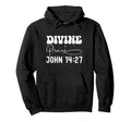 Divine Peace John 14 27 Typography Bible Hoodie - Trendy Graphic for Adults - T-Shirt, Sweatshirt, Hoodie