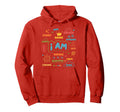 I Am Daily Affirmation Colorful Christian Hoodie - Graphic Print for Adults - T-Shirt, Sweatshirt, Hoodie
