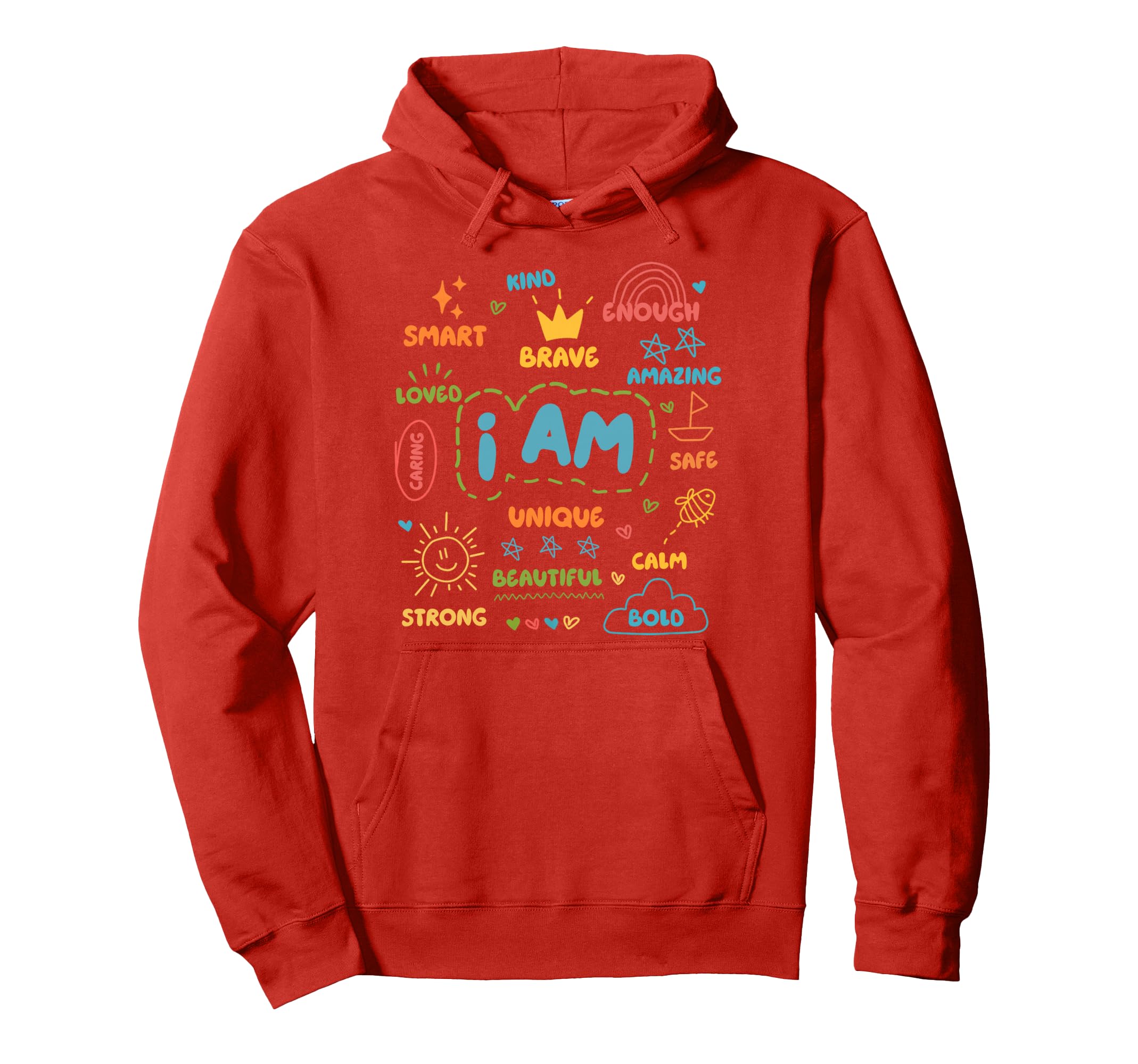 I Am Daily Affirmation Colorful Christian Hoodie - Graphic Print for Adults - T-Shirt, Sweatshirt, Hoodie