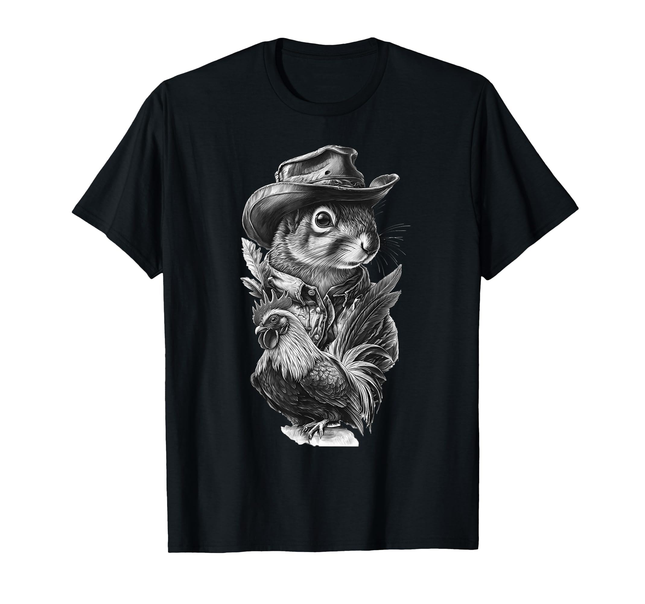 Squirrel Cowboy Rodeo Cowgirl Western T-Shirt - Novelty Apparel Unisex - T-Shirt, Sweatshirt, Hoodie