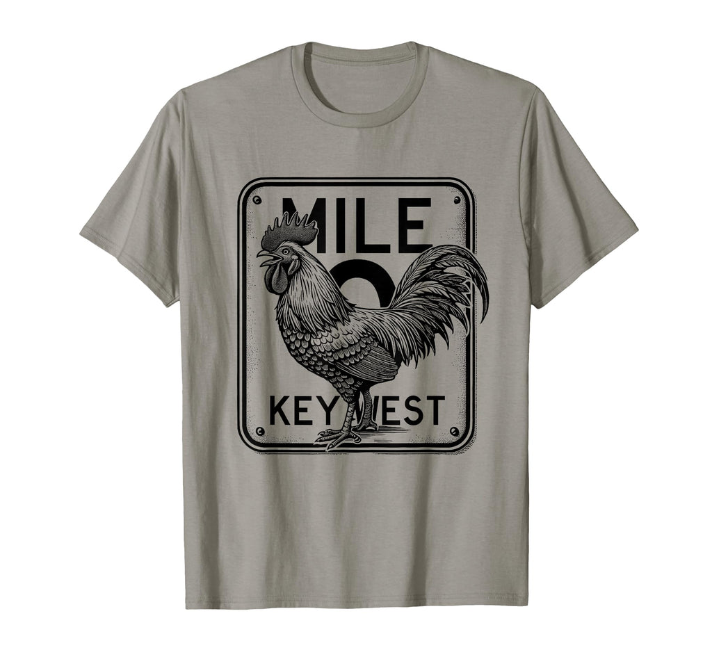 Key West Florida Chicken Mile 0 T-Shirt - Novelty Apparel for Adults - T-Shirt, Sweatshirt, Hoodie