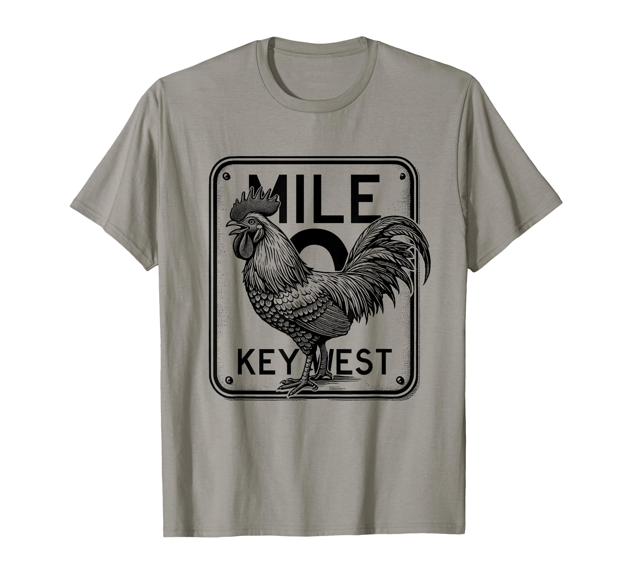Key West Florida Chicken Mile 0 T-Shirt - Novelty Apparel for Adults - T-Shirt, Sweatshirt, Hoodie