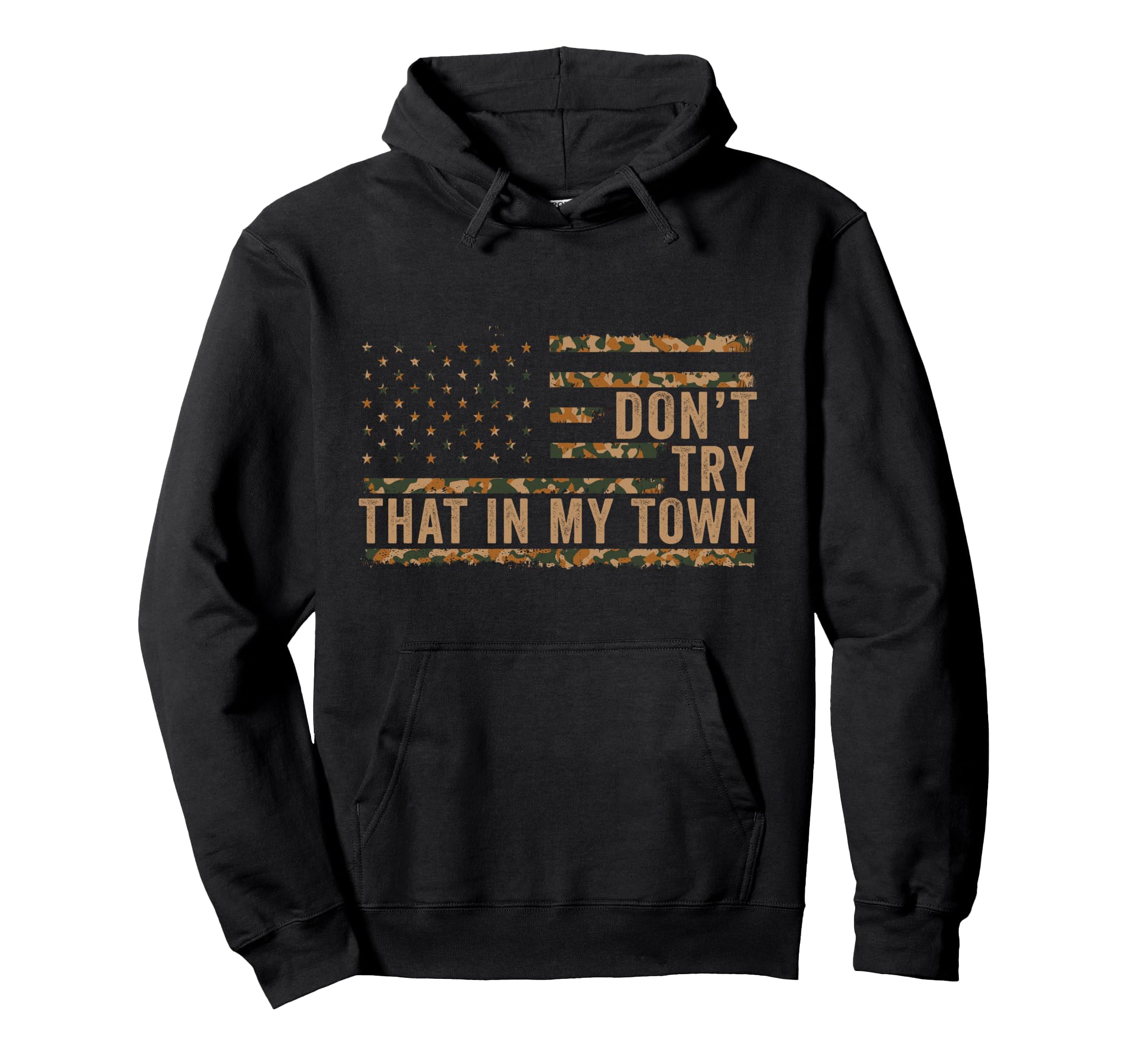 Small Town American Flag Western Music Hoodie - Graphic Print Unisex - T-Shirt, Sweatshirt, Hoodie