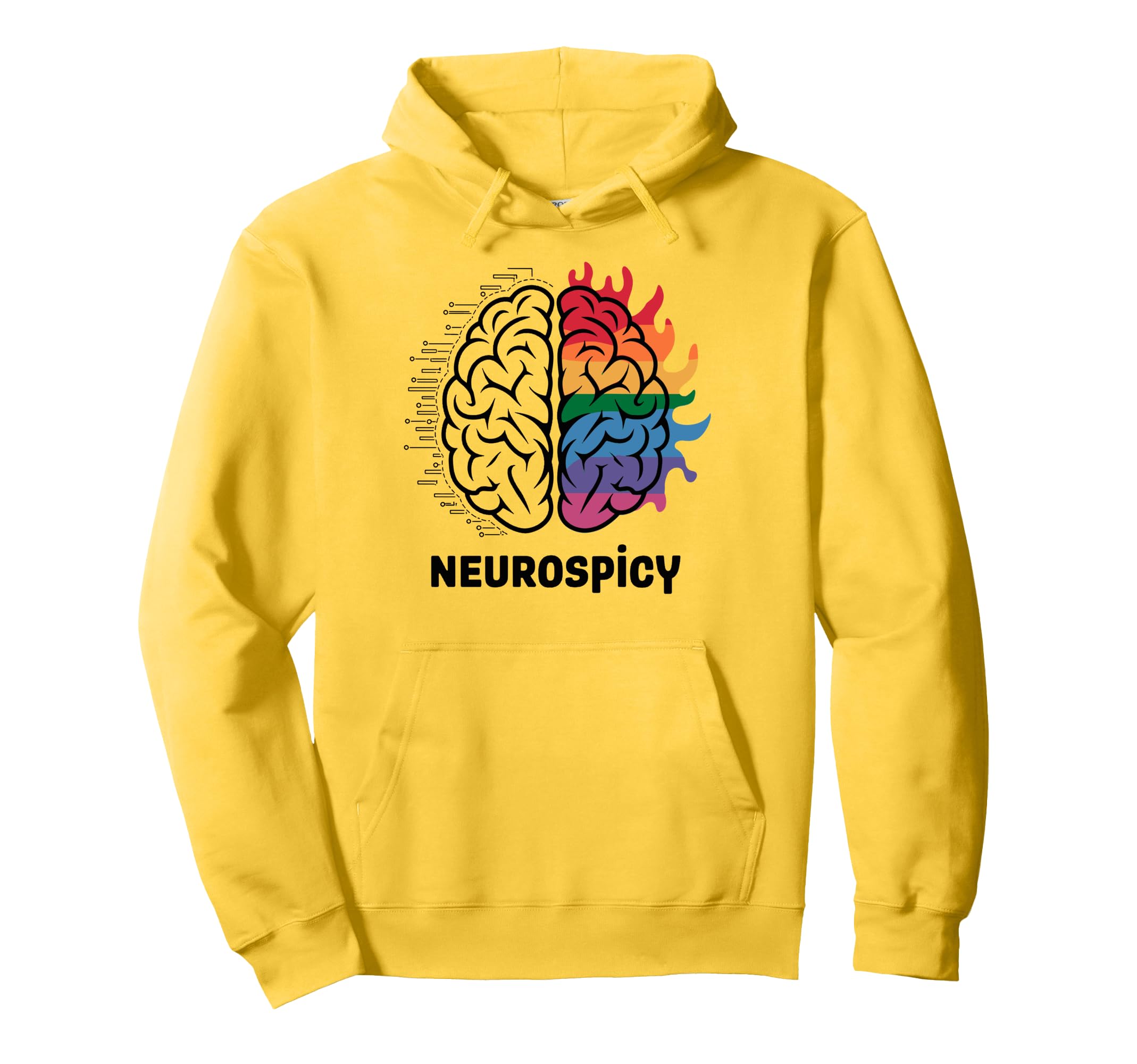 Neuro Spicy Brain Meme Hoodie - Unique Graphic Men Women - T-Shirt, Sweatshirt, Hoodie