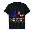 Country Music Guitar American Flag T-Shirt - Casual Everyday Wear Men Women - T-Shirt, Sweatshirt, Hoodie
