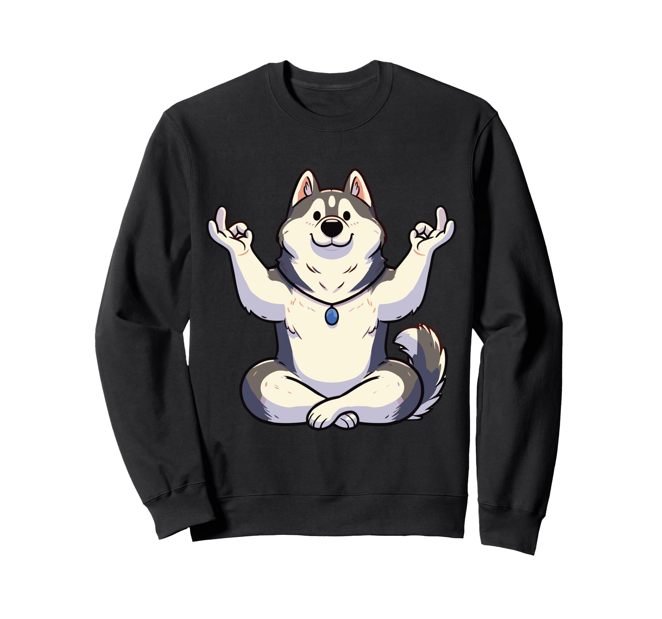 Meditation Huskey Yoga Pose Sweatshirt - Fun Novelty Design Unisex - T-Shirt, Sweatshirt, Hoodie