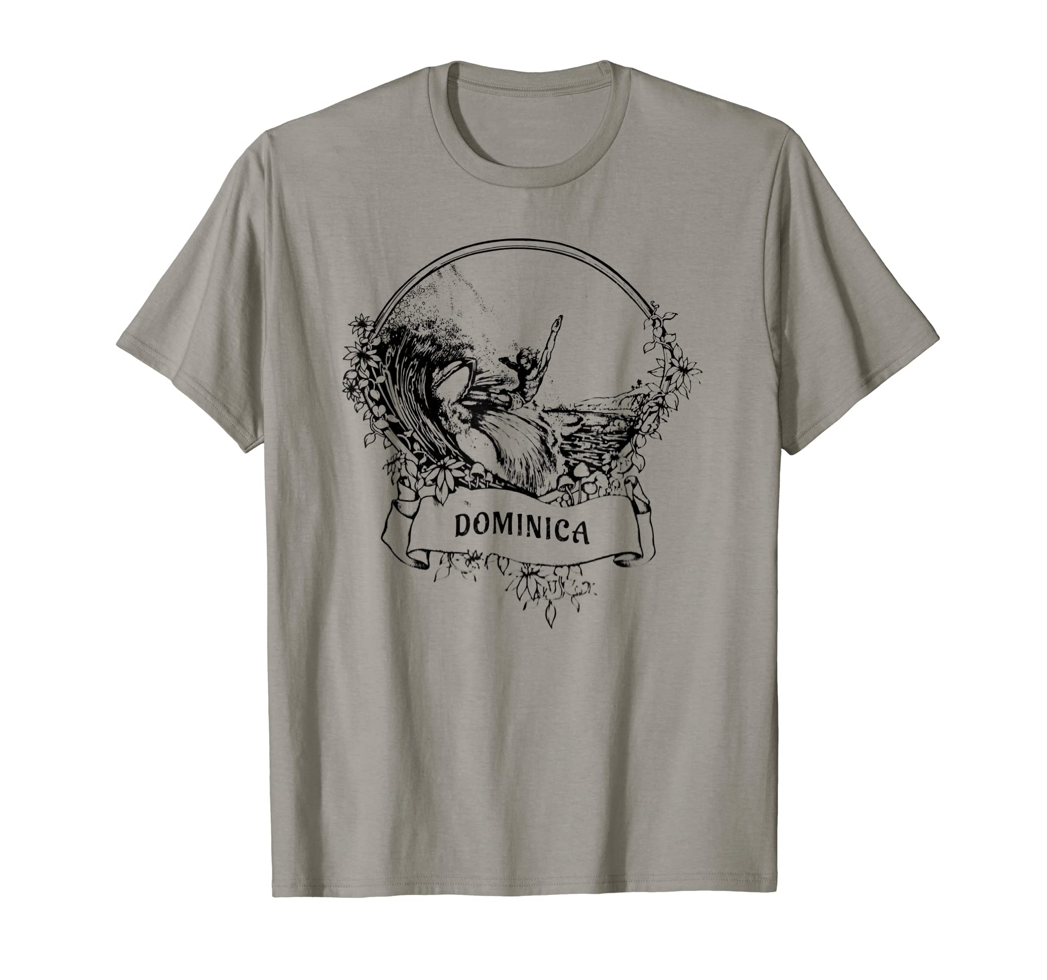 Dominica West Indies Surfing Surfer T-Shirt - Unique Graphic for Adults - T-Shirt, Sweatshirt, Hoodie
