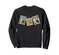 Mid Century Long Neck Cats 50S Sweatshirt - Aesthetic Graphic Men Women - T-Shirt, Sweatshirt, Hoodie