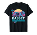 Basset Hound Synthwave Aesthetic Dog Lover T-Shirt - Trendy Graphic Unisex - T-Shirt, Sweatshirt, Hoodie