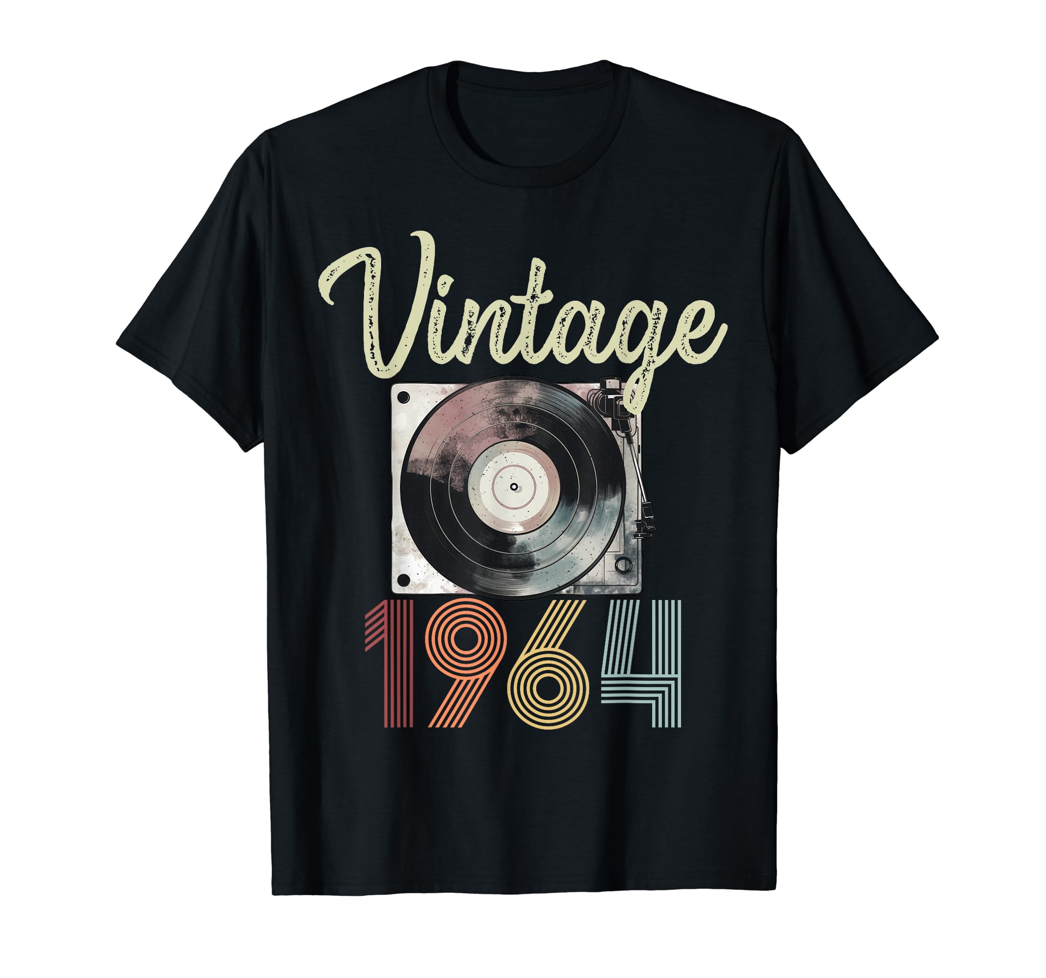 1964 Vinyl Record Player 60Th T-Shirt - Aesthetic Graphic for Adults - T-Shirt, Sweatshirt, Hoodie