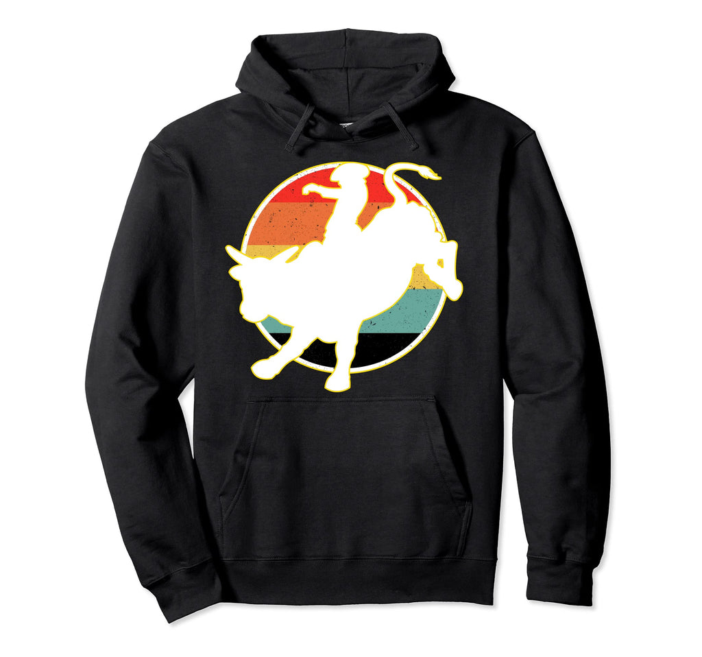 Bucking Bull Riding Rodeo Rider Western Hoodie - Aesthetic Graphic Unisex - T-Shirt, Sweatshirt, Hoodie
