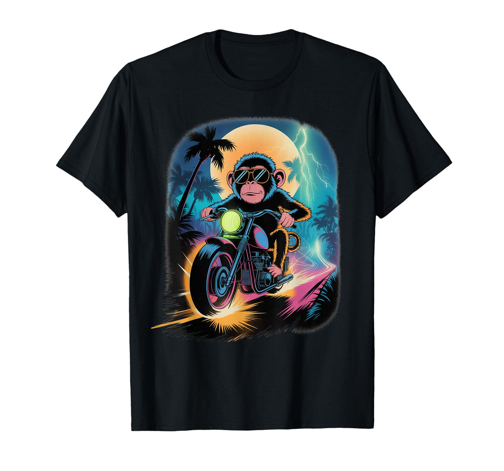 90S Airbrushed Monkey Riding T-Shirt - Casual Everyday Wear Unisex - T-Shirt, Sweatshirt, Hoodie
