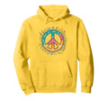 Peace Sign Hippie Floral Hoodie - Custom Art Print Men Women - T-Shirt, Sweatshirt, Hoodie