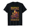 Respect Elders Motorcycle Rider T-Shirt - Aesthetic Graphic for Adults - T-Shirt, Sweatshirt, Hoodie