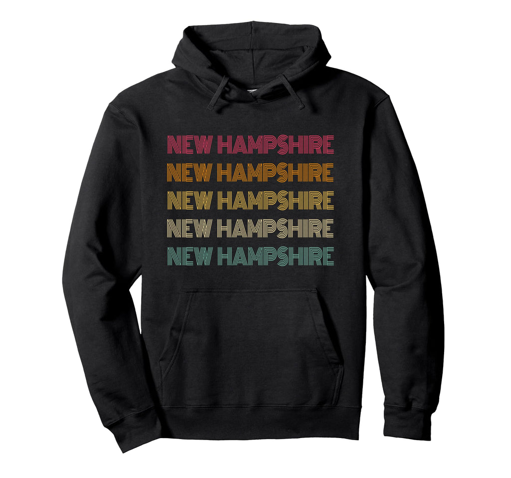 New Hampshire 70S 80S Throwback Hoodie - Custom Art Print for Adults - T-Shirt, Sweatshirt, Hoodie