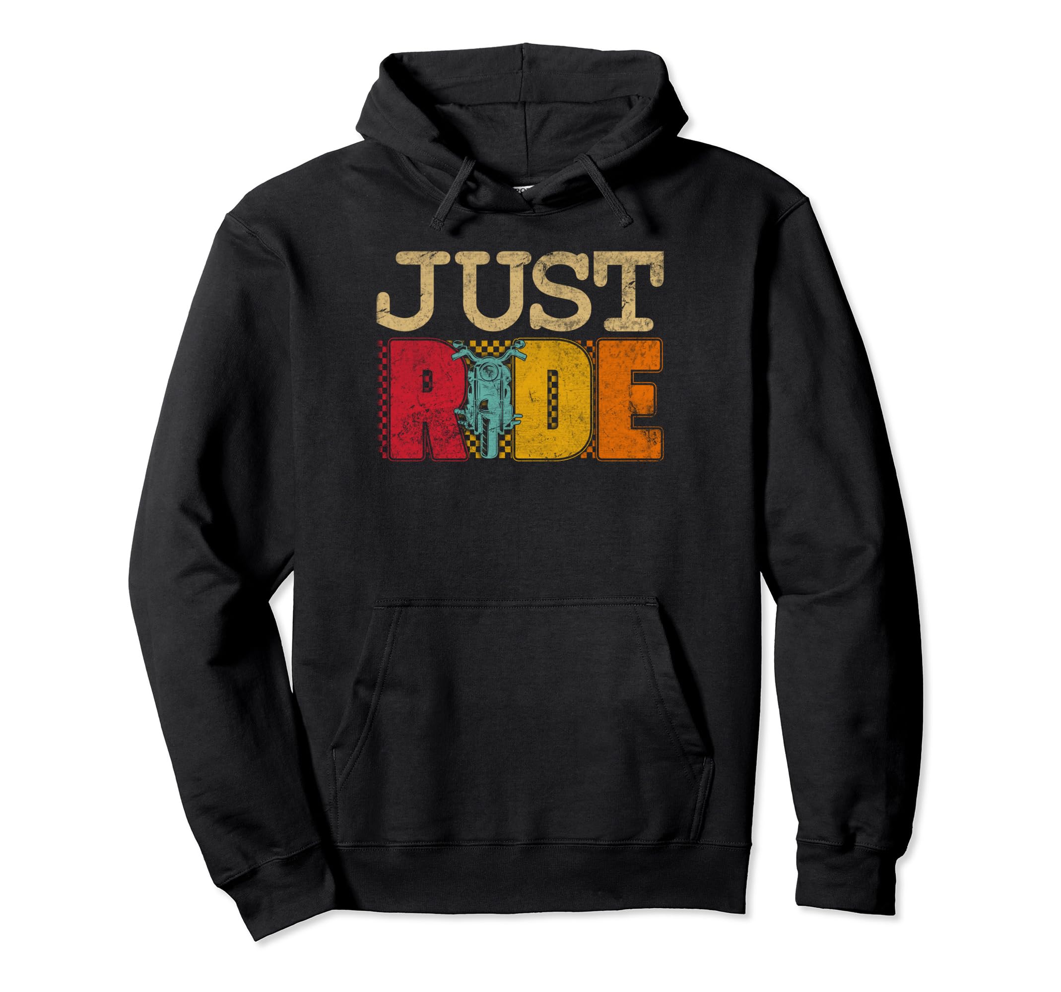 Just Ride Motorcycle Biker Hoodie - Aesthetic Graphic for Adults - T-Shirt, Sweatshirt, Hoodie