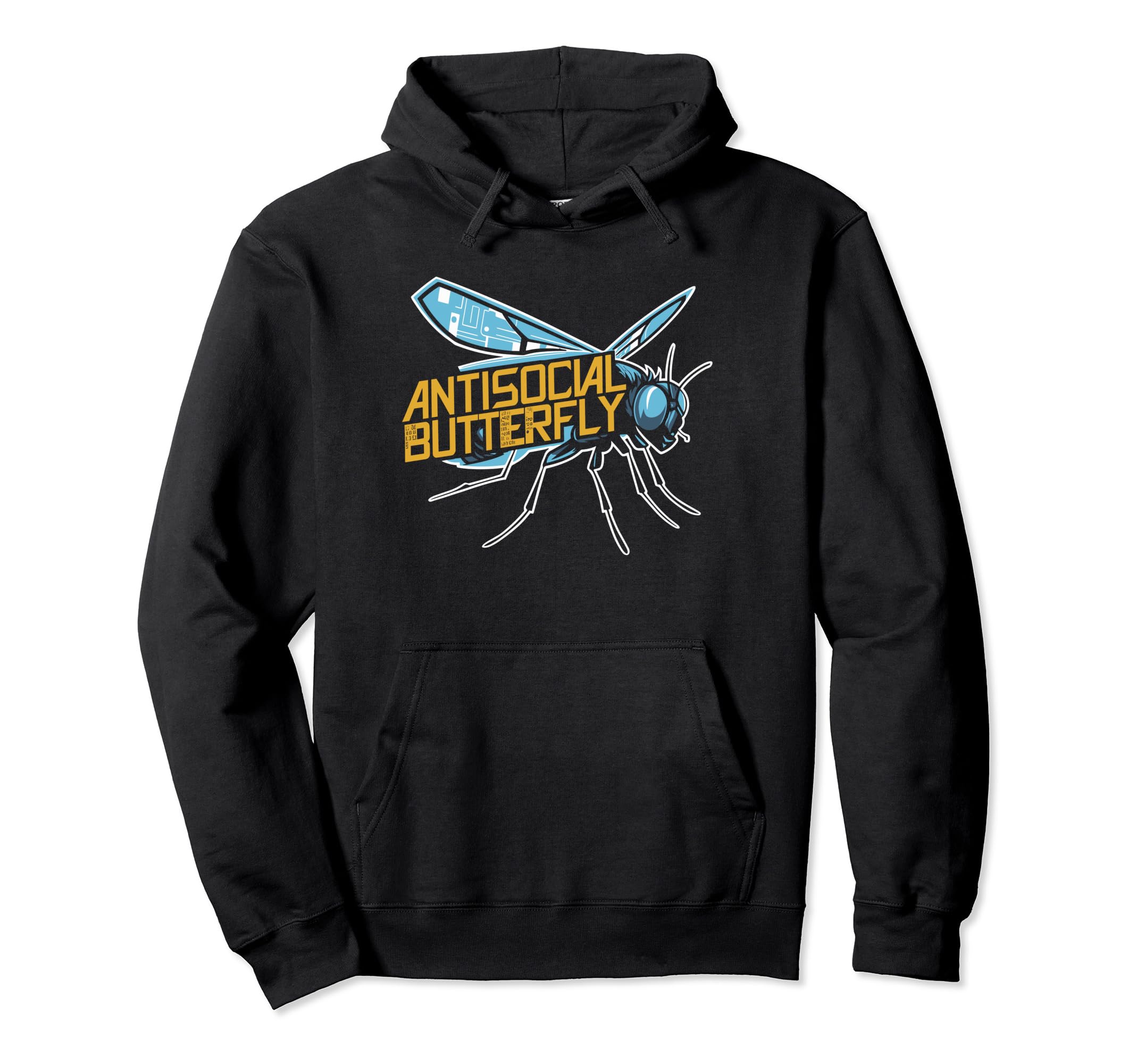 Antisocial Butterfly Housefly Hoodie - Casual Everyday Wear Men Women - T-Shirt, Sweatshirt, Hoodie