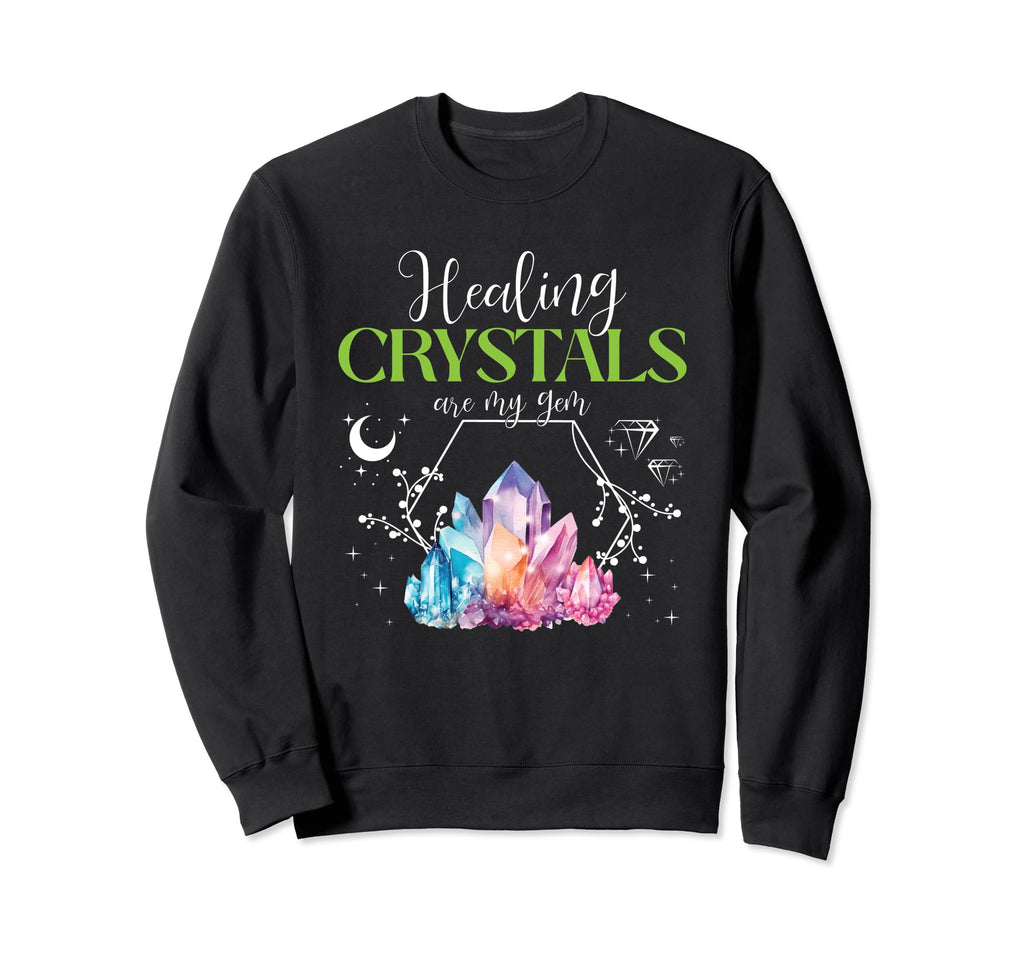 Funny Gemstone Chakra Healer Sweatshirt - Minimalist Print for Adults - T-Shirt, Sweatshirt, Hoodie