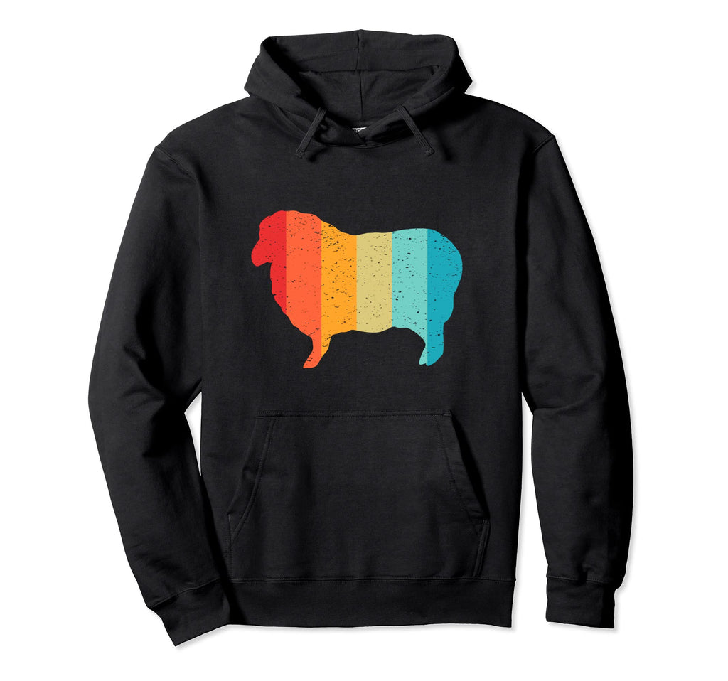 Sheep Silhouette 70S 80S Distressed Hoodie - Streetwear Style Men Women - T-Shirt, Sweatshirt, Hoodie