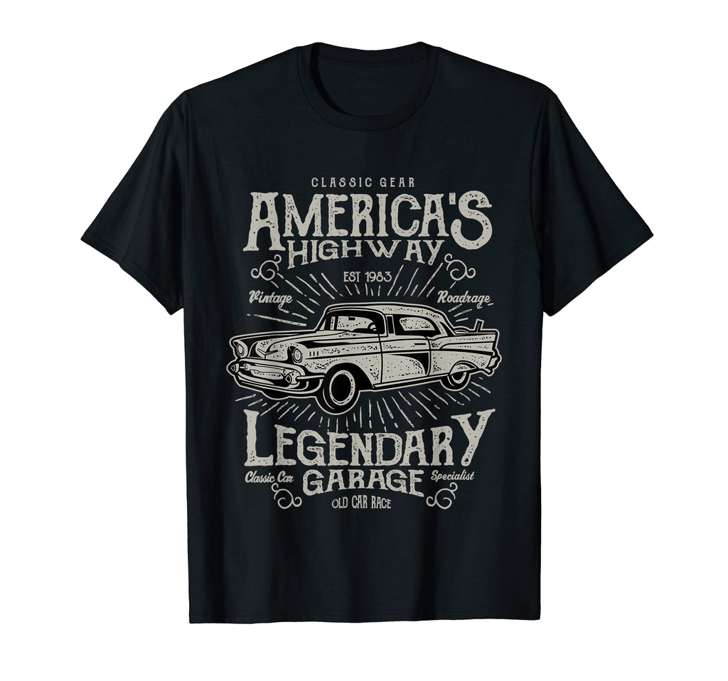 Gear Americas Highway Car T-Shirt - Novelty Apparel for Adults - T-Shirt, Sweatshirt, Hoodie