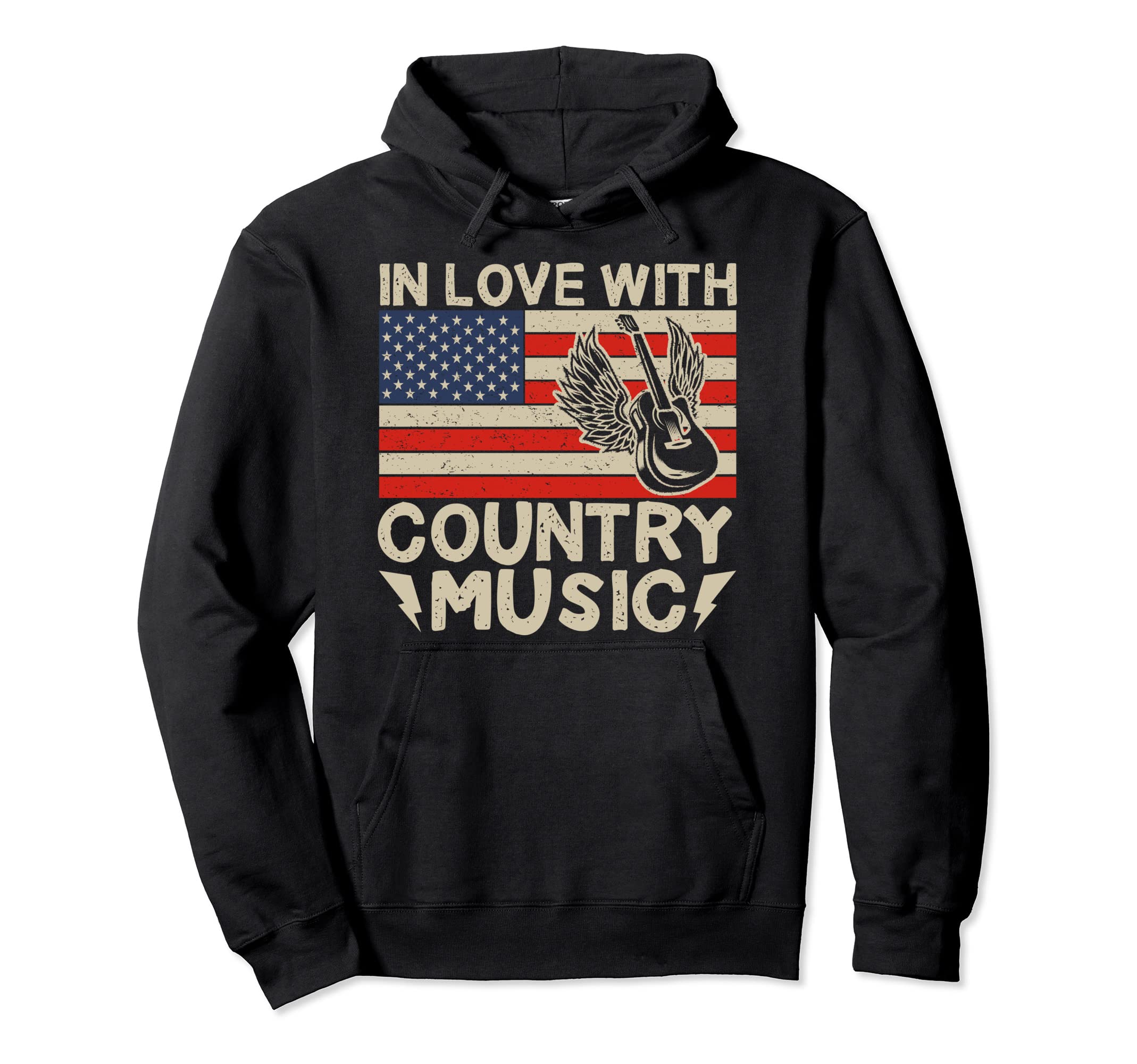 Love Country Music Western Music Hoodie - Minimalist Print for Adults - T-Shirt, Sweatshirt, Hoodie