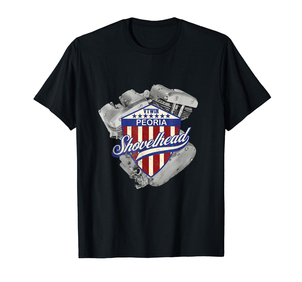 Hd Shovelhead Old School Peoria Biker T-Shirt - Fun Novelty Design Unisex - T-Shirt, Sweatshirt, Hoodie