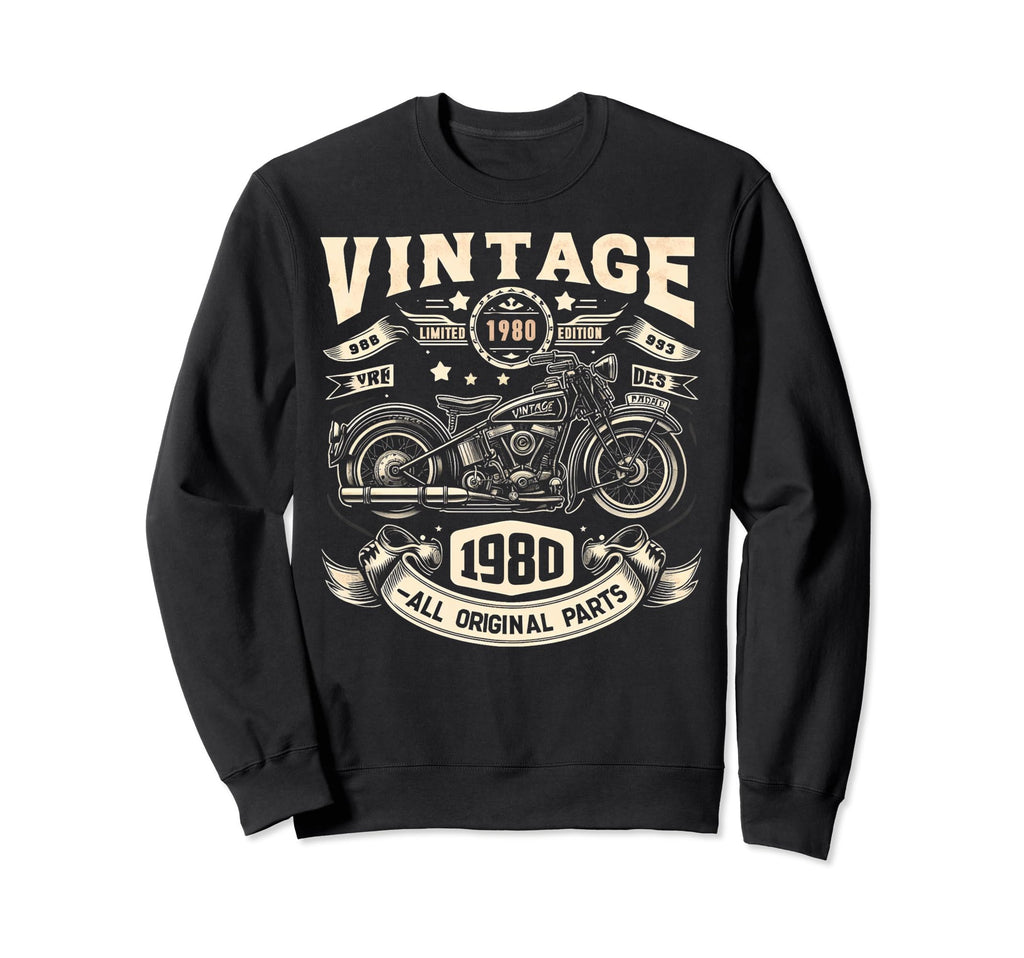 1980 Born 1980 44Th Birthday Sweatshirt - Aesthetic Graphic Unisex - T-Shirt, Sweatshirt, Hoodie