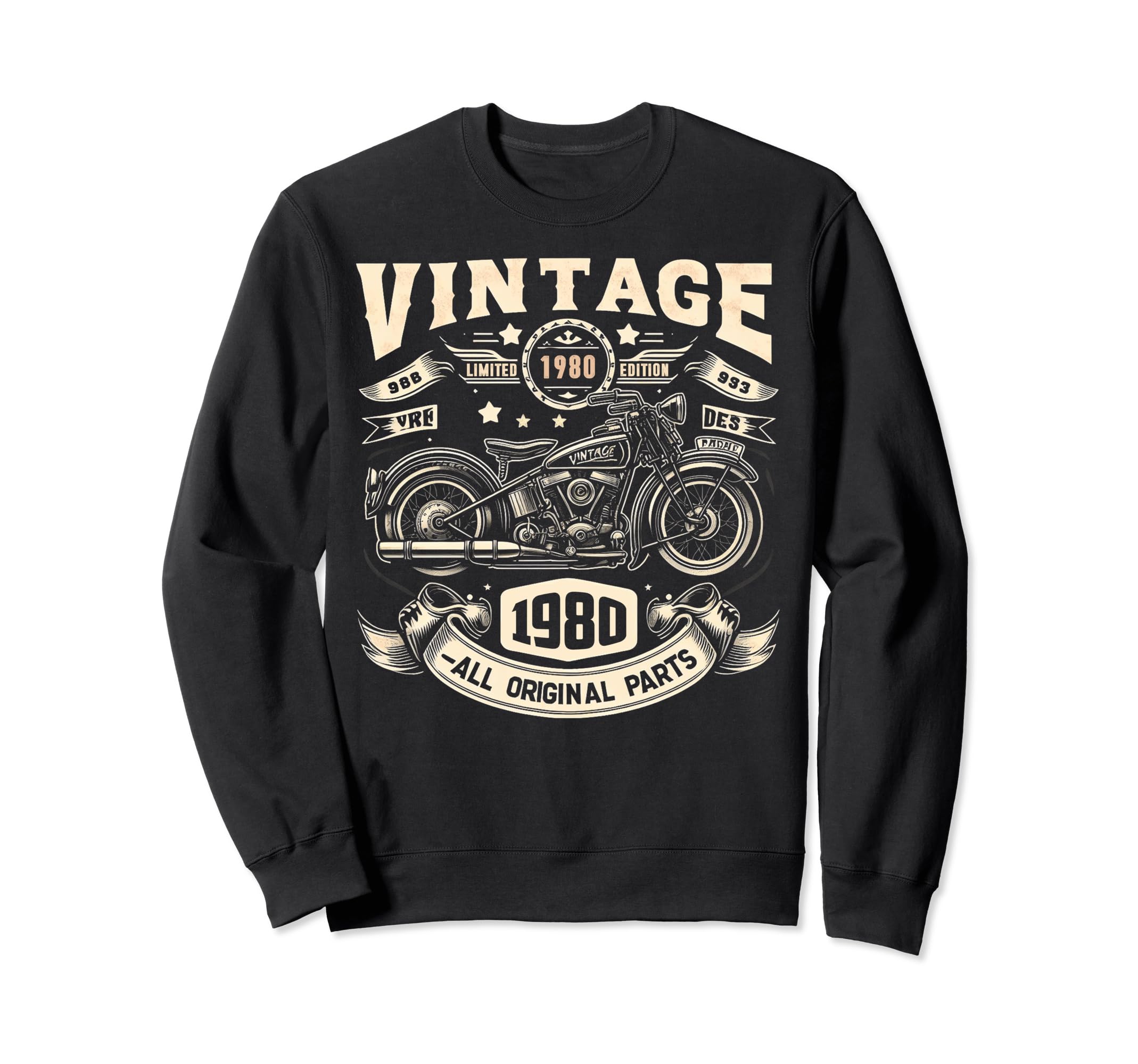 1980 Born 1980 44Th Birthday Sweatshirt - Aesthetic Graphic Unisex - T-Shirt, Sweatshirt, Hoodie