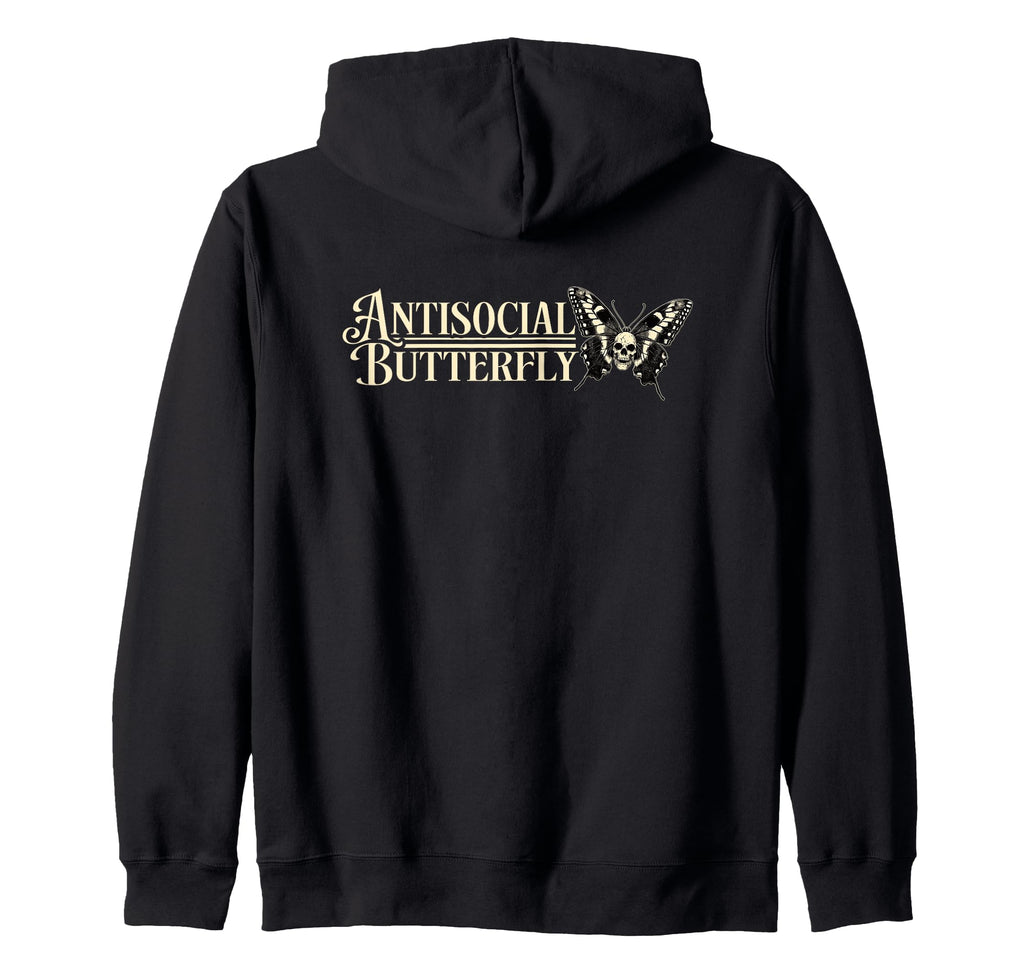 Antisocial Butterfly Gift Hoodie - Graphic Print for Adults - T-Shirt, Sweatshirt, Hoodie