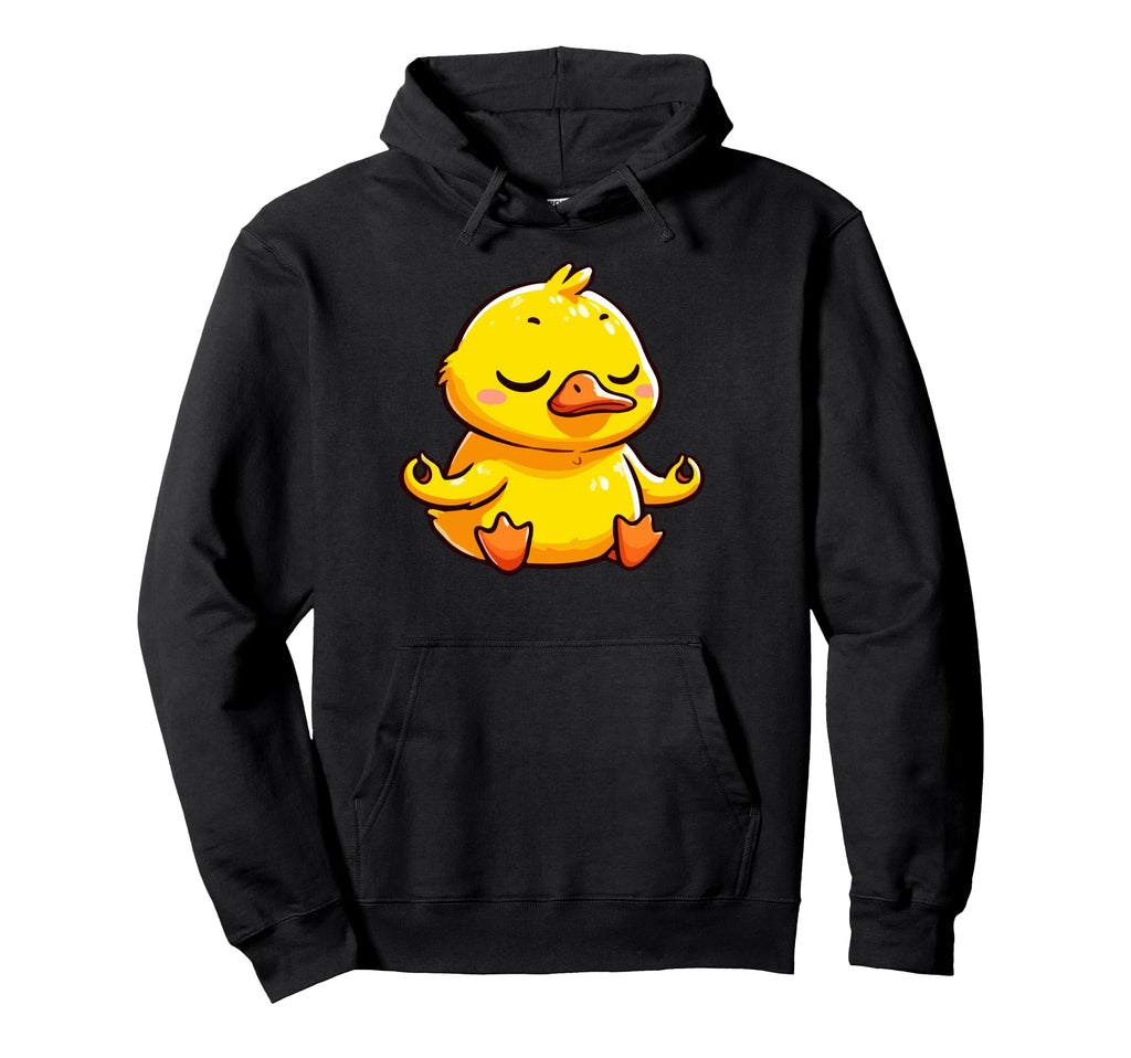 Meditation Duck Yoga Pose Relaxing Animal Hoodie - Minimalist Print Unisex - T-Shirt, Sweatshirt, Hoodie