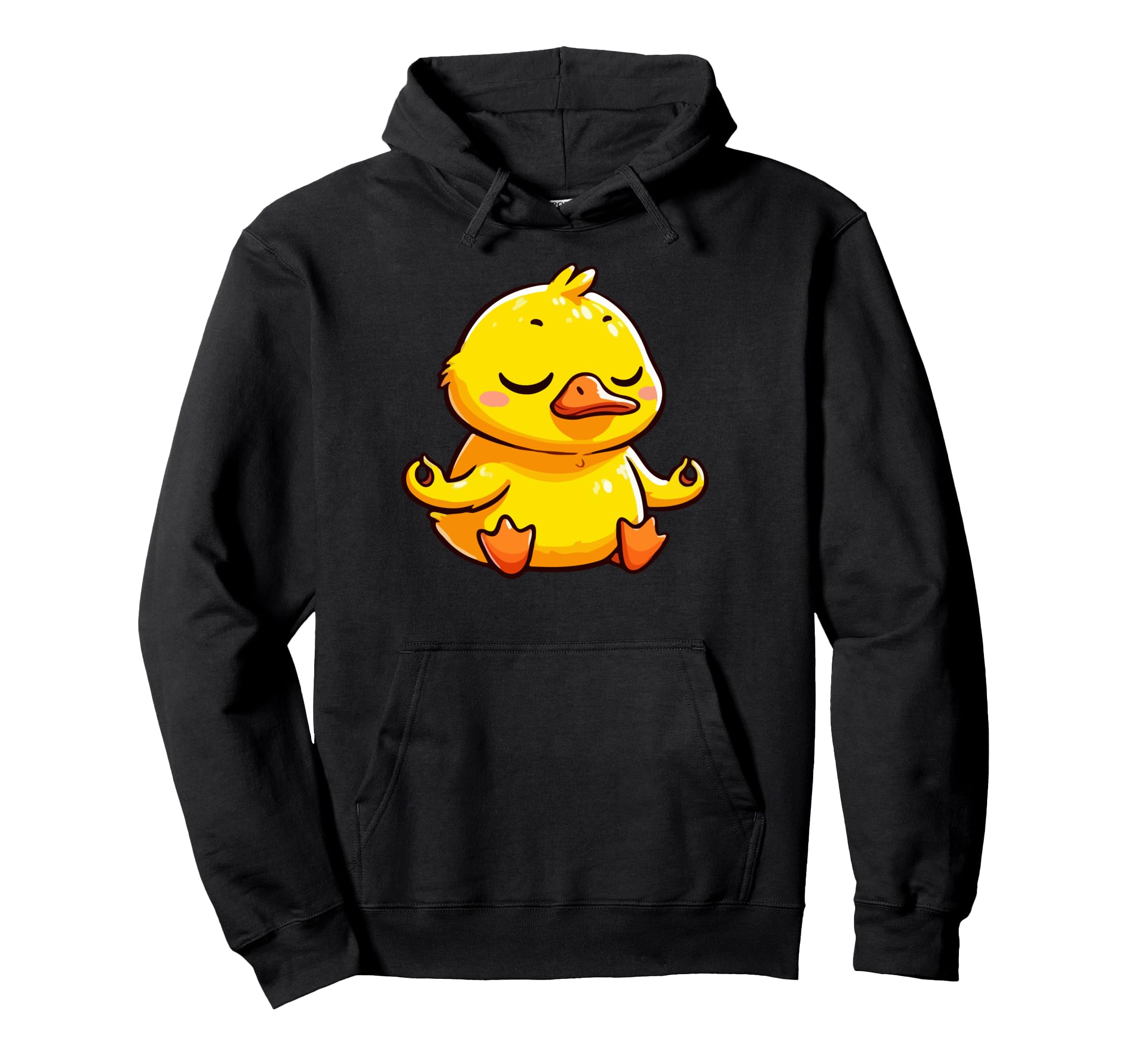 Meditation Duck Yoga Pose Relaxing Animal Hoodie - Minimalist Print Unisex - T-Shirt, Sweatshirt, Hoodie
