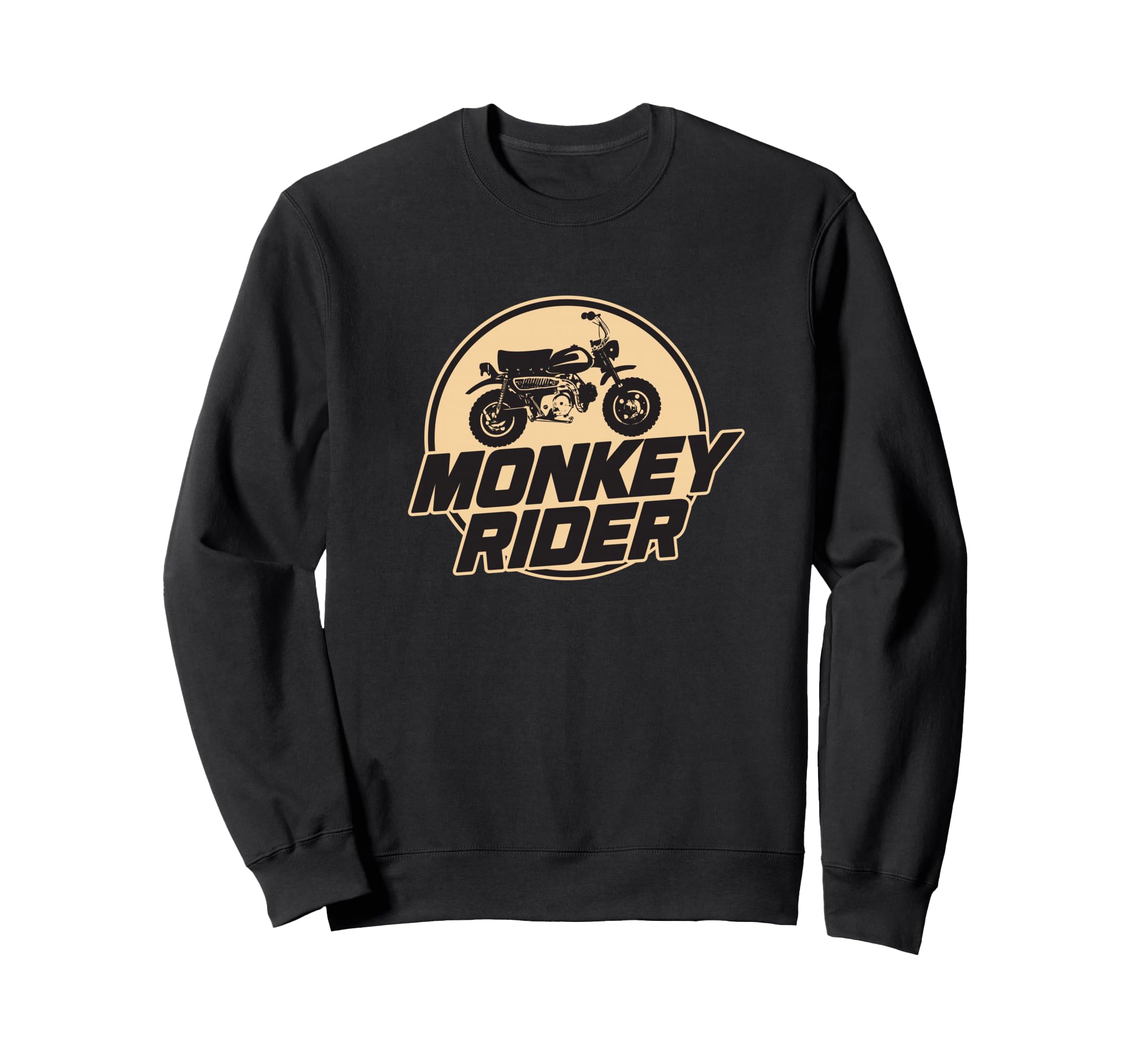 Monkey Rider Moped Motorcycle Sweatshirt - Minimalist Print for Adults - T-Shirt, Sweatshirt, Hoodie