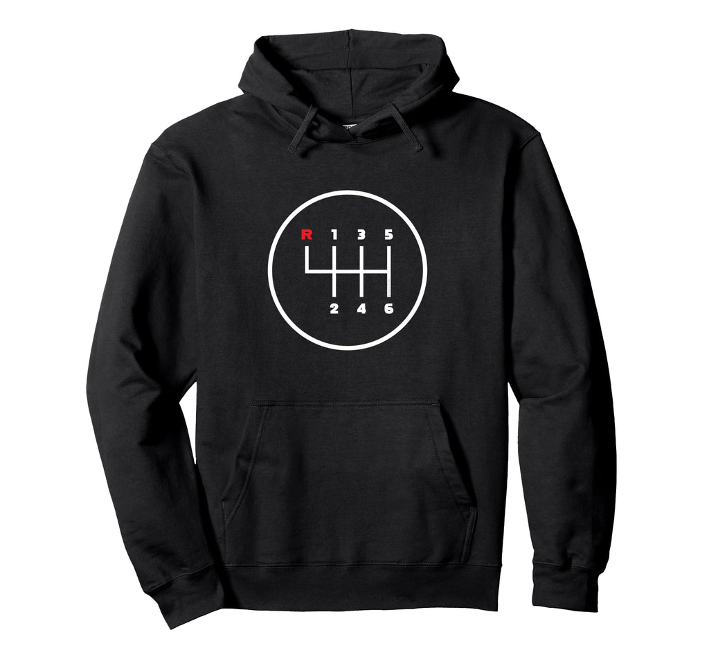 Car Manual Gear Shifter Knob Hoodie - Fun Novelty Design for Adults - T-Shirt, Sweatshirt, Hoodie