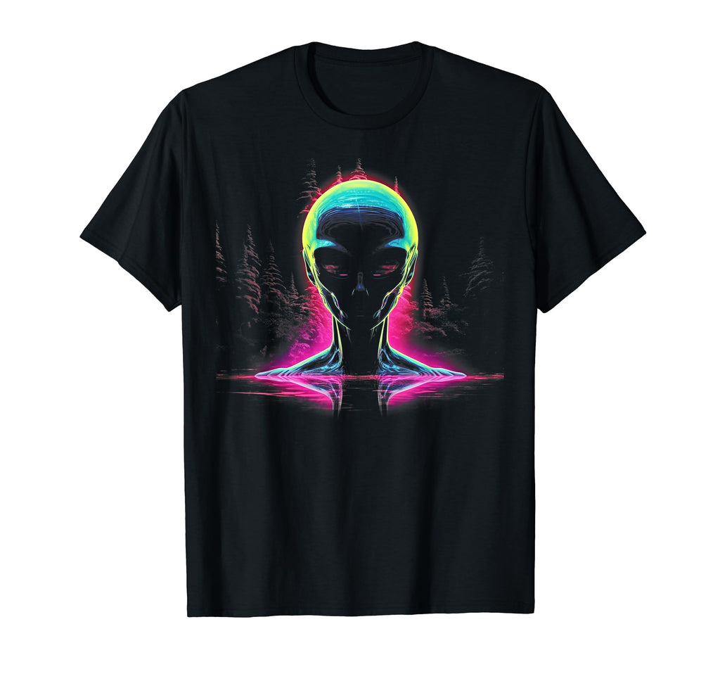 Synthwave Alien Cyberpunk 80S Sci Fi T-Shirt - Custom Art Print Men Women - T-Shirt, Sweatshirt, Hoodie