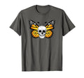 Monarch Butterfly Skull Antisocial T-Shirt - Fun Novelty Design Men Women - T-Shirt, Sweatshirt, Hoodie