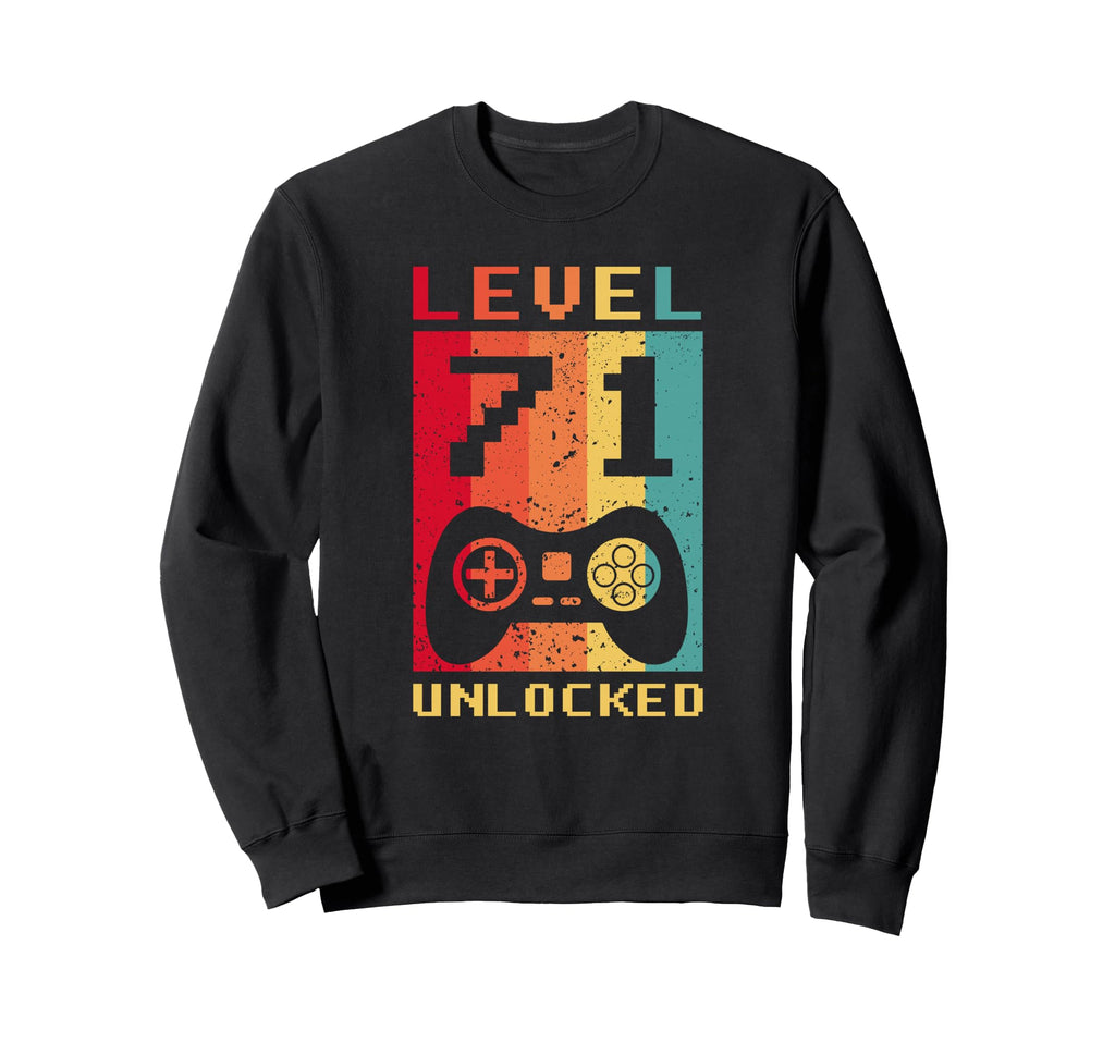 Level 71 Unlocked Gamer Controller Sweatshirt - Minimalist Print Unisex - T-Shirt, Sweatshirt, Hoodie